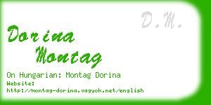 dorina montag business card